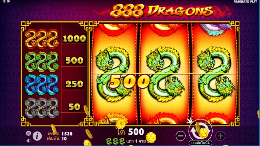 สัมผัสพลังของมังกรด้วยการเล่นเกมสล็อต 888 Dragons